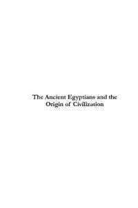 cover of the book The Ancient Egyptians and the Origin of Civilization