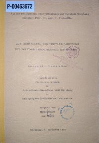 cover of the book Zur Behandlung des Prostata-Carcinoms mit Polyoestradiolphosphat (EstradurinR)