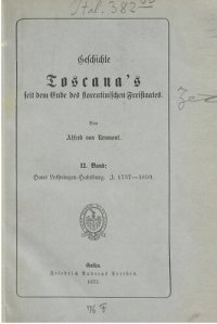 cover of the book Geschichte Toscanas seit dem Ende des florentinischen Freistaates