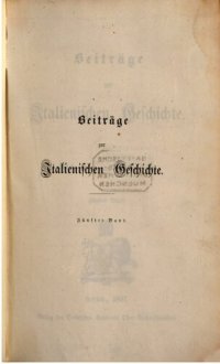 cover of the book Beiträge zur italienischen Geschichte