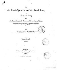 cover of the book Yber die Kawi-Sprache auf der Insel Java, nebst einer Einleitung in die Verschiedenheit des menschlichen Sprachbaus und ihren Einfluss auf die geistige Entwicklung des Menschengeschlechts