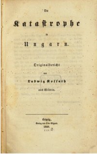 cover of the book Die Katastrophe in Ungarn : Originalbericht