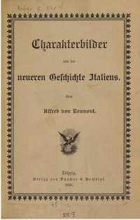 cover of the book Charakterbilder aus der neueren Geschichte Italiens