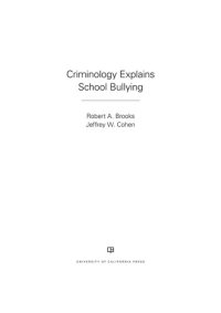 cover of the book Criminology Explains School Bullying