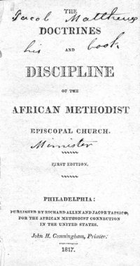 cover of the book The Doctrines and Discipline of the African Methodist Episcopal Church