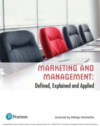 cover of the book Marketing and Management: Defined, Explained and Applied