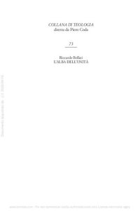 cover of the book L'alba dell'unità. In dialogo con J. M. R. Tillard