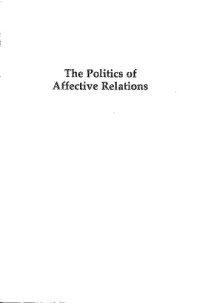 cover of the book The Politics of Affective Relations: East Asia and Beyond