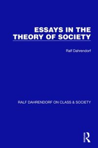 cover of the book Essays in the Theory of Society