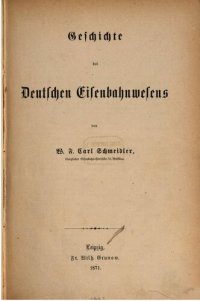 cover of the book Geschichte des deutschen Eisenbahnweses