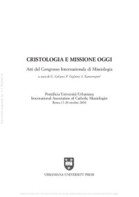 cover of the book Cristologia e missione oggi. Atti del Congresso internazionale di missiologia (Roma, 17-20 ottobre 2000)