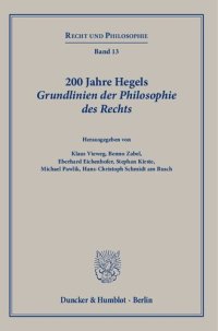 cover of the book 200 Jahre Hegels Grundlinien der Philosophie des Rechts