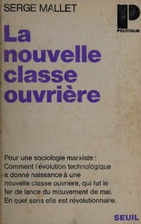 cover of the book La nouvelle classe ouvrière