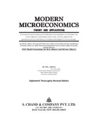 cover of the book MODERN MICROECONOMICS THEORY AND APPLICATIONS