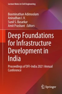 cover of the book Deep Foundations for Infrastructure Development in India: Proceedings of DFI-India 2021 Annual Conference