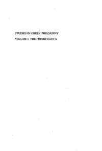 cover of the book Studies in Greek Philosophy, Volume 1: The Presocratics