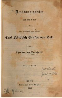 cover of the book Denkwurdigkeiten aus dem Leben Carl Friedrich Grafen von Toll