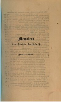 cover of the book Memoiren der Fürstin Daschkoff. Zur Geschichte der Kaiserin Katharina II.