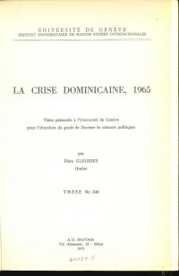 cover of the book La Crise Dominicaine, 1965