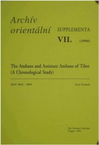 cover of the book The Ambans and Assistant Ambans of Tibet (A Chronological Study)