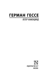 cover of the book Петер Каменцинд