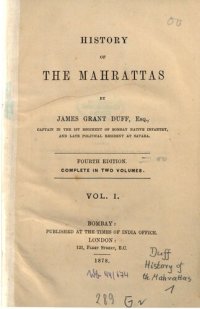 cover of the book History of the Mahrattas