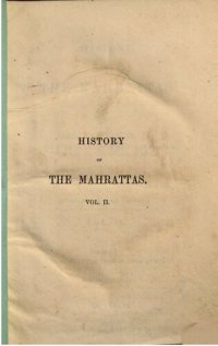 cover of the book History of the Mahrattas