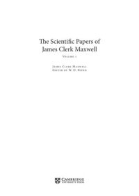 cover of the book The Scientific Papers of James Clerk Maxwell. Volume 2