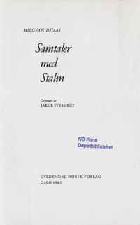 cover of the book Samtaler med Stalin