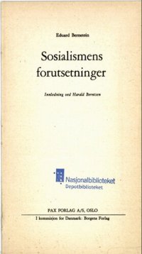 cover of the book Sosialismens forutsetninger