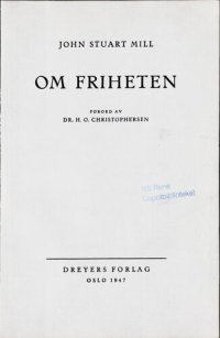 cover of the book Om friheten