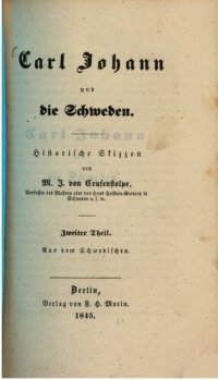 cover of the book Carl Johann und die Schweden : Eine historische Skizze