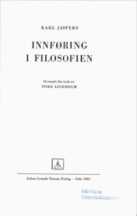 cover of the book Innføring i filosofien