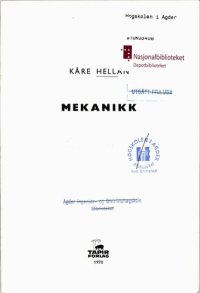 cover of the book Mekanikk