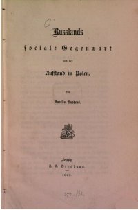 cover of the book Russlands soziale Gegenwart und der Aufstand in Polen