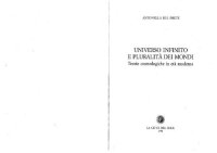 cover of the book Universo infinito e pluralità dei mondi. Teorie cosmologiche in età moderna