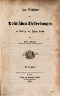 cover of the book Zur Geschichte der polnischen Bestrebungen im Anfange des Jahres 1846