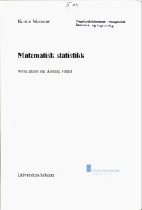 cover of the book Matematisk statistikk