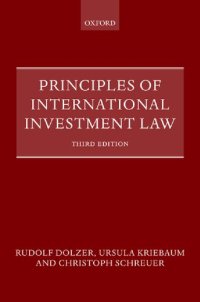 cover of the book Principles of International Investment Law