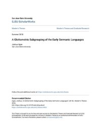 cover of the book A Glottometric Subgrouping of the Early Germanic Languages (MA thesis)