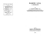 cover of the book Ramon Lull: A Biography