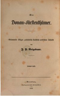 cover of the book Die Donau-Fürstentümer