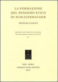 cover of the book La formazione del pensiero etico di Schleiermacher