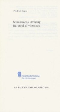 cover of the book Sosialismens utvikling fra utopi til vitenskap