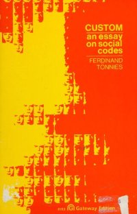 cover of the book Custom. An Essay on Social Codes