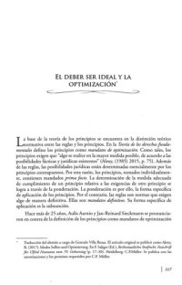 cover of the book El deber ser ideal y la optimización (Ideales Sollen und Optimierung)