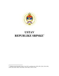 cover of the book Ustav Republike Srpske