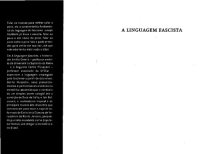 cover of the book A linguagem fascista