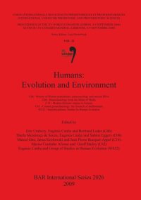 cover of the book Humans: Evolution and Environment: C06 - History of Human populations, palaeoecology and ancient DNA, C08 - Bioarchaeology from the Midst of Shells, C14 - Modern Humans origins in Eurasia, C62 - Coastal geoarchaeology: the research of shellmounds, WS32 - 