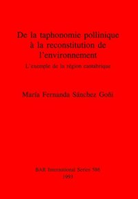 cover of the book De la taphonomie pollinique à la reconstitution de l’environnement: L’exemple de la région cantabrique